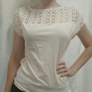 SALE Ralph Lauren Cream Crochet Top SZ Small